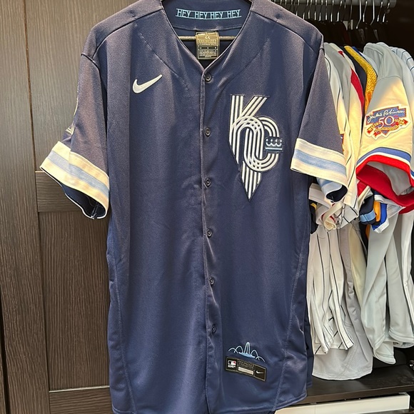 Men's Nike Navy Kansas City Royals 2022 MLB City Connect Authentic Jersey - Picture 1 of 7
